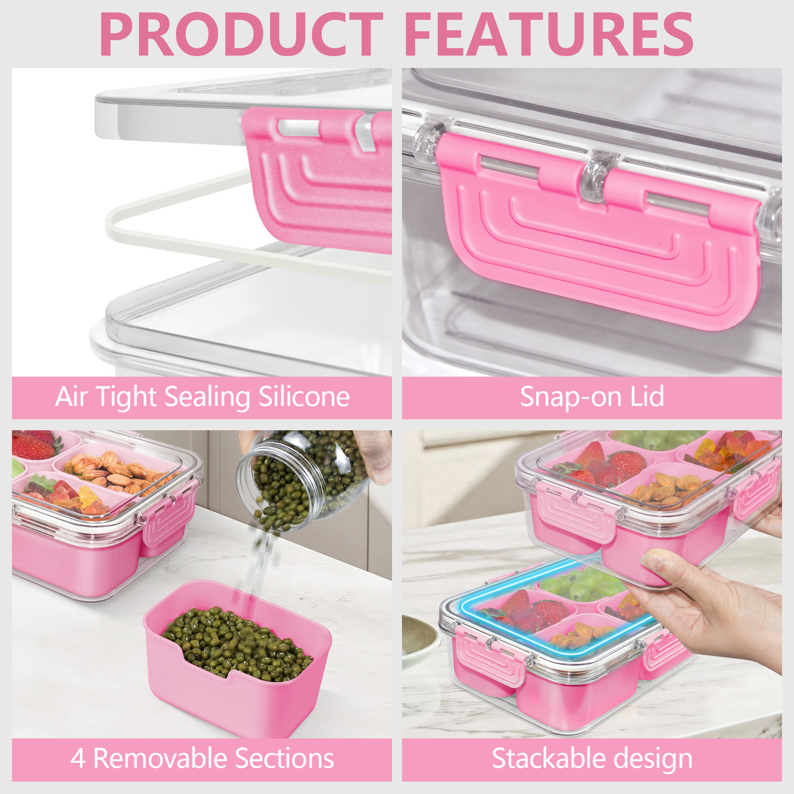 Snack Box Containers Pink 官方图片 03