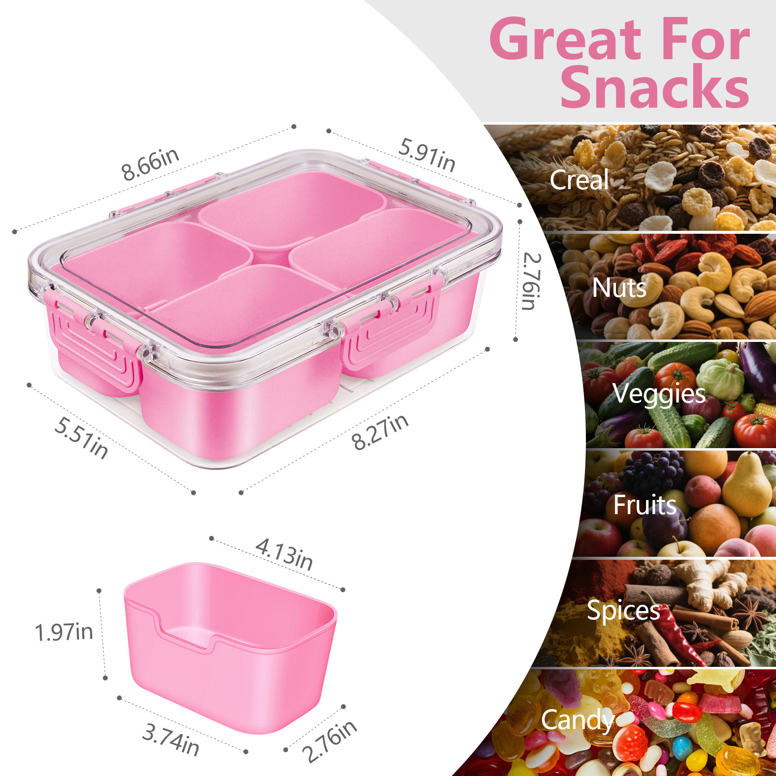 Snack Box Containers Pink 官方图片 05